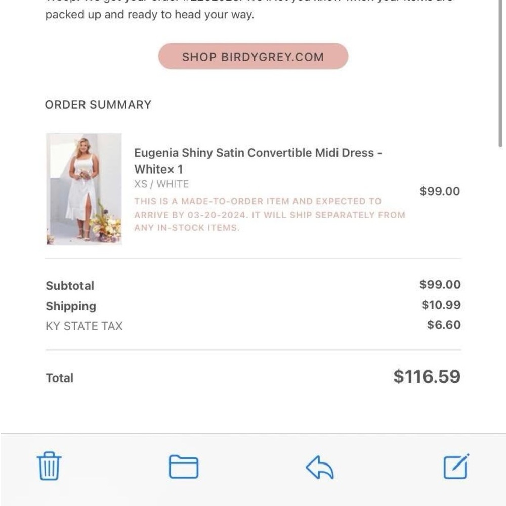 Birdy Grey Eugenia White Midi Dress - Picture 3 of 5